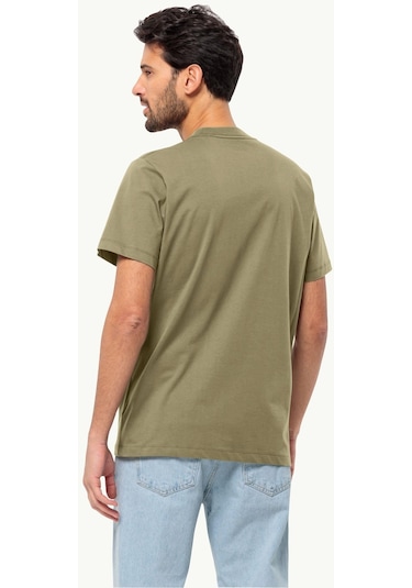 Jack Wolfskin Essential T M Erkek T-shirt-28377-yeşil Yeşil