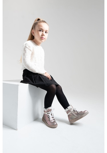 Mnpc Kız Çocuk Vizon Simli Hakiki Deri Anatomik Günlük Bot 24k4b9952721 Vizon