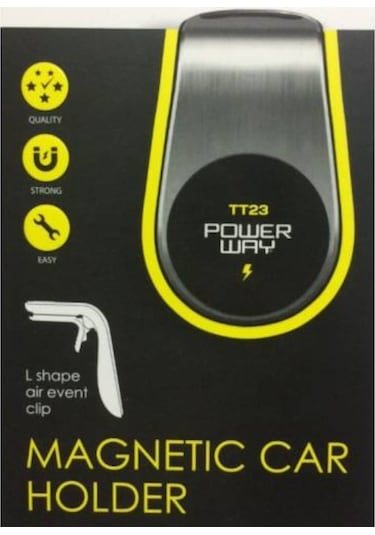 Powerway Tt23 Mıknatıslı Araç Içi Telefon Tutucu Mandallı L-Type
