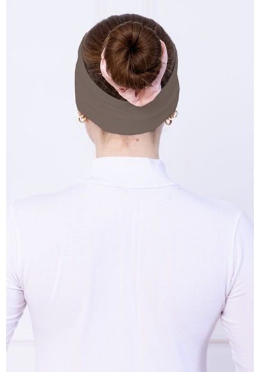 Kaymayan Silikonlu Bandana Bone - Sportif Saç Bandı-kahverengi Kahverengi