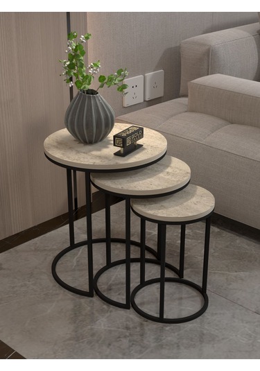 Zigon Sehpa C Lüx Traverten Ekru