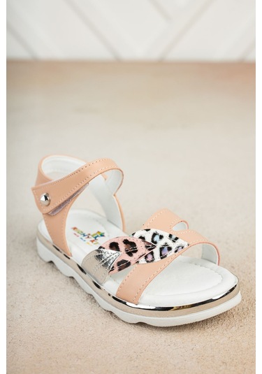 GİMER - Ortapedik Ped Yapraklı Pudra Sandalet - ONR0400601G Pudra