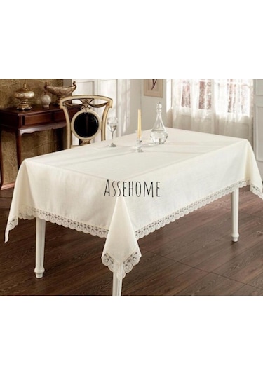 Linen Jute Simli Keten Masa Örtüsü