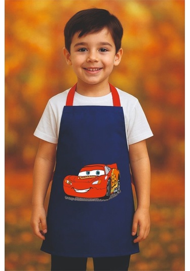 Çocuk Mutfak Önlüğü Etkinlik Önlüğü 4-12 Yaş Aktivite Önlüğü Mavi 2