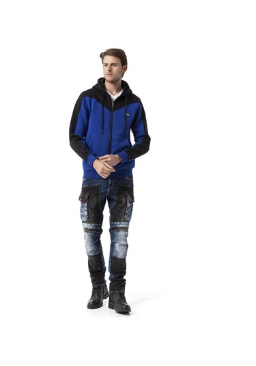 Cl580 Fearless Impact Men Sweatshirt Saxeblue