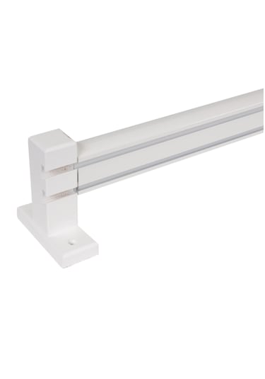 Ahşap Başlıklı Alüminyum Dekoratif Ray Korniş Beyaz 250 Cm