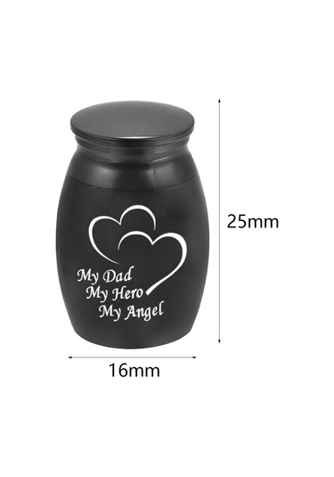 Homyl Metal Urn Anıları Tutmak Cenaze Hatıra Pet Mezar Siyah Altın
