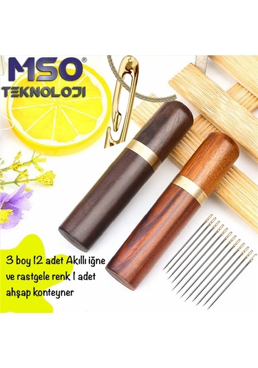 MSO VIP Kalite Ahşap Konteynerli Akıllı Dikiş İğne Set