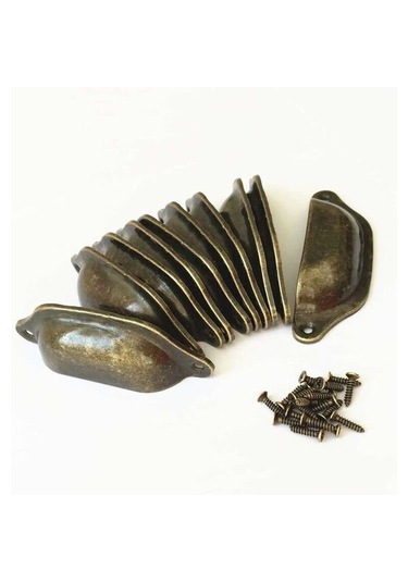 20 Çekmeceli Dolap Mutfak İçin Vintage Dolap Kulpu, Kavisli Demir Retro Dolap Kapı Kulpu, Vidalı Mobilya Kulpu Demir Topuzu