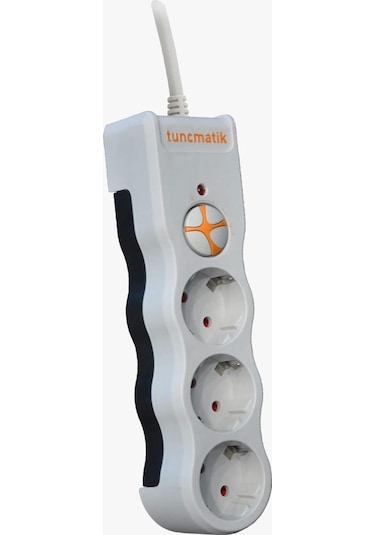 Tunçmatik Üçlü Akım Korumalı Grup Priz 1,5mt Anahtarlı