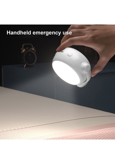 Dianziye Kabinette Ve Yatak Başında Kullanılabilir, Manyetik Şarjlı, Kumandalı, 1200mah Pil, Kare Demir Levha Delikli, Modern Stil Gece Lambası Ve Duvar Lambası Beyaz