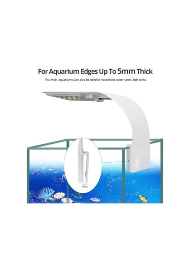 Silkroadselect Huoxun Shop A X3-beyaz Stil Akvaryum Balık Tankı Işığı Klipsli Bitki Büyüme Lambaları Su Geçirmez 220v Ab Takılı Led Balık Tankı Işıkları Beyaz
