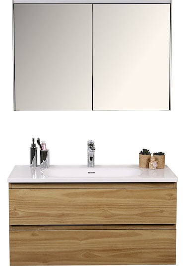 Kobos Lignum 100 Cm Banyo Dolabı Seti Meguro Ahşap