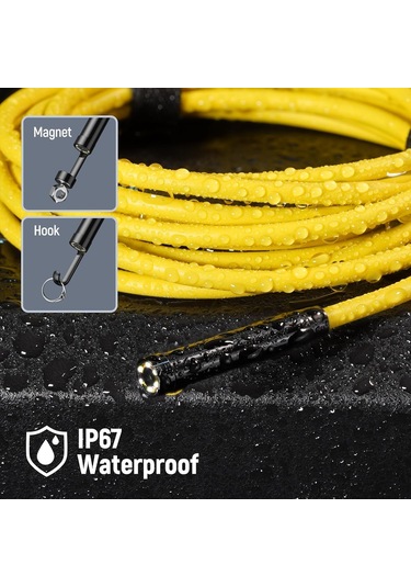 Depstech Işıklı Endoskop Kamerası - 5m Kablo 7mm İnce Prob - Sarı