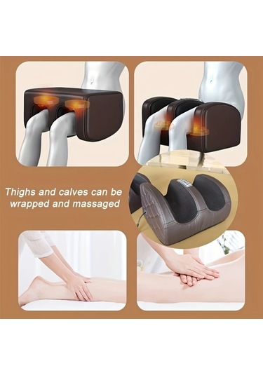 Fochsia Ayak Masaj Aleti Brown Plaid Style Euro Standard Isıtmalı Diz Ayak Kol Çok Bölgeli Rahatlama Ofis Ve Ev Kullanımı Anneler Günü Ramazan Noel Hediye Altın