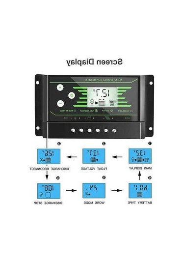 Electric 12v/24v Güneş Şarj Kontrolcüsü, 20a Çift Usb, Akıllı Sokak Lambası, Pwm Düzenleyici