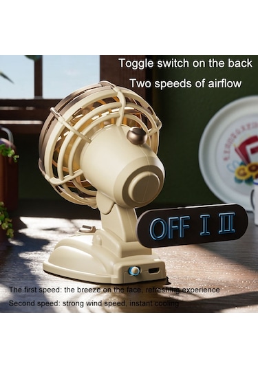 Cbtx Mini Retro Masaüstü Sessiz Elektrikli Fan