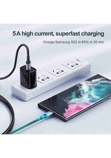 Joyroom S-cc100a10 Olağanüstü Serisi 100w Usb-c / Tip-c Usb-c / Tip-c Hızlı Şarj Veri Kablosu, Kablo Uzunluğu: 1.2m Beyaz