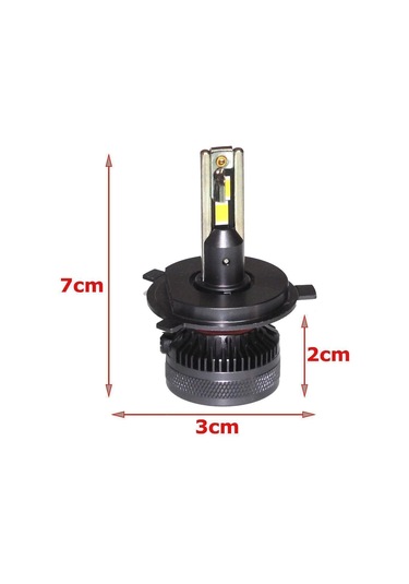 Volkswagen Caddy Tek Gözlü 2004-2020 Far Ampulü Gt Nano Beyaz H4 Mini Led Xenon Şimşek Etkili 22000 Lümen