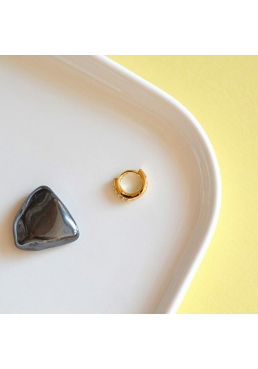 6 Mm Gold Taşlı Halka Piercing Tragus Forward Helix Kıkırdak Çok Renkli