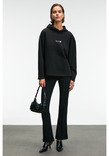 Grımelange Lysavıne Kadın Esnek Kumaşlı Slim Fit Siyah Pantolon siyah