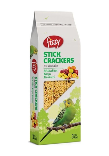 Fizzy Meyveli Muhabbet Kuşu Krakeri 3'lü