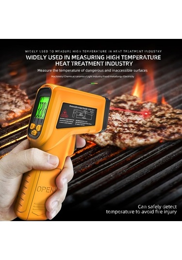 Supermarket1 Bsıde-h2 Lazerli Termometre -50 C İle 530 C Aralığında Hassas Ölçüm