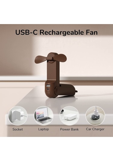 Fıy Taşınabilir Fan 2000 Mah El 3'ü 1 Arada Mini Fan Usb Şarj