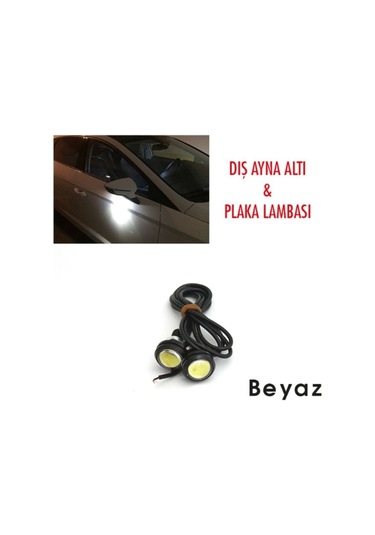Lamba Ayna Altı Kartal Göz 22mm 12v Beyaz Takım