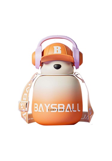 Dolıty Su Şişesi 22oz Sevimli Büyük Geniş Ağızlı Turuncu Turuncu