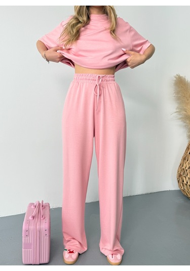 Kadın Modal Kısa Kolu Soft Touch Spor Takım Pembe Kadın Modal Kısa Kolu Soft Touch Spor Takım Pembe