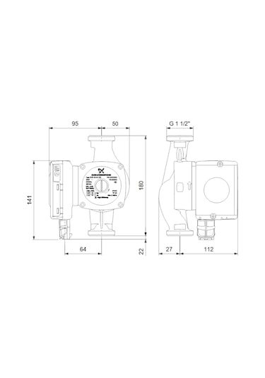 Grundfos Ups2 25-80 180 Sirkülasyon Pompası - 1''