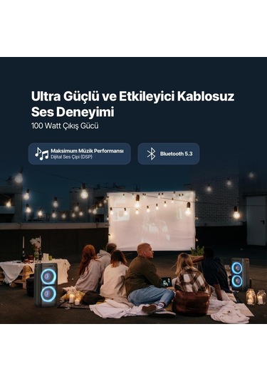 Ttec Carnival 100w Taşınabilir Kablosuz Bluetooth Parti Hoparlörü