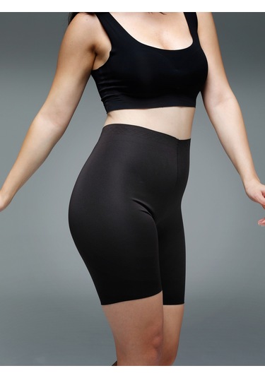 Porfy Dikişsiz Hayalet Sıkılaştırıcı Şekillendirici Iz Yapmaz Lazer Paçalı Korse Siyah Renk SiYAH