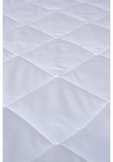 Kapitone Fitted Full Kenar Yatak Koruyucu Alez Tek Çift Battal 5 Ebat Beyaz