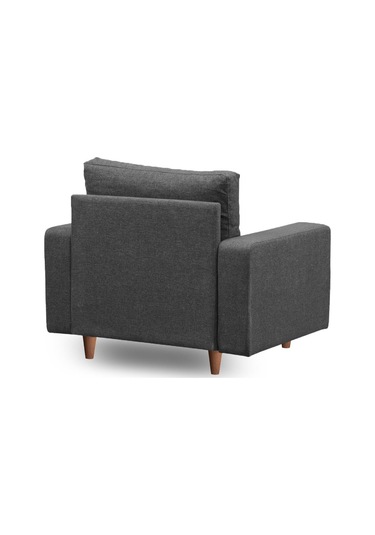 Lungo Modüler Berjer - Koyu Gri Keten Koyu Gri