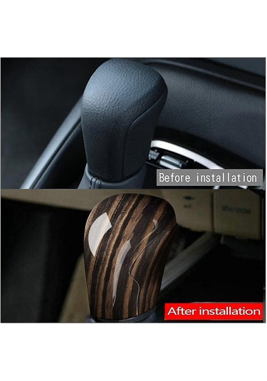 Araba İç Mekan Vites Kolu İçin Karbon Fiber Vites Topuzu Kılıfı, Pullu Dekoratif Çıkartmalar - Kaiyi