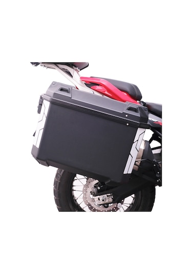 GP Kompozit Universal 26 lt x 2 Plastik Motosiklet Yan Çanta Seti Siyah