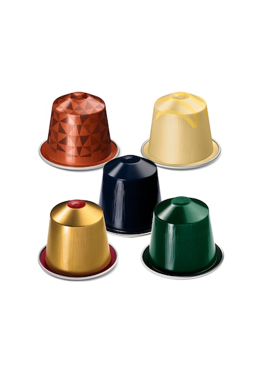 Nespresso Vanilla Eclair + Capriccio + Palermo Kazaar + Cape Town + Vevolluto Decaf Kapsül Kahve 5 x10'lu