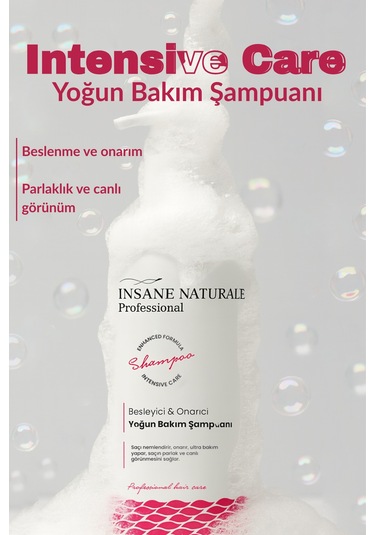 Insane Naturale Yıpranmış Saçlar İçin Onarıcı Yoğun Bakım Şampuanı 500 ML
