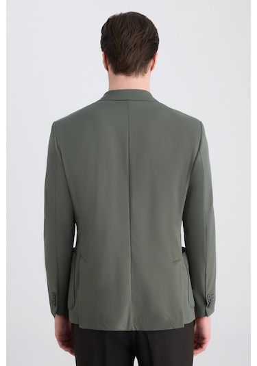 D's Damat Ds Damat Slim Fit Haki Düz Kumaş Ceket 5hc04st14436m Çok Renkli