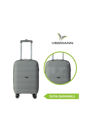 Vegmann Polipropilen Pp Atlas Gri Kabin Boy Valiz Gri