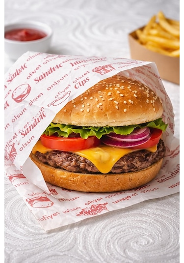 Hamburger Tost Ve Sandviç Kağıdı 12 X 17 Cm 50 Adet