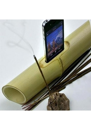 9070232562356 - Buffer 6 X 1 Cm Girişli Kılıflı Bambu Ağacı Akustik Ses Yükseltici Aparat