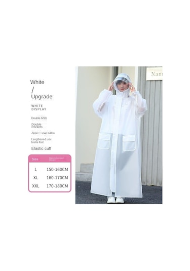 Erkekler Ve Kadınlar İçin Yeni Yağmurluklar Yağmur Fırtınası Kalınlaşmış Uzun Tam Vücut Yetişkin Bisiklet Yürüyüş Elektrikli Araç Yağmur Panço Beyaz Erkekler Ve Kadınlar İçin Yeni Yağmurluklar Yağmur Fırtınası Kalınlaşmış Uzun Tam Vücut Yetişkin Bisiklet Yürüyüş Elektrikli Araç Yağmur Panço Beyaz