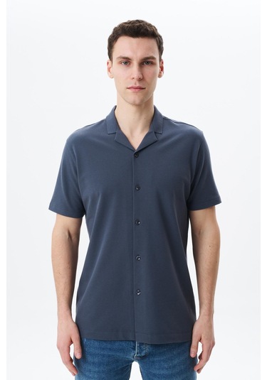 AR-MA Arma Erkek % 100 Pamuk Penye Pike Regular Fit Polo Yaka Gömlek Y25374351101 Gri-g3 Gri