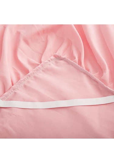 Koyu Mor Düz Renk Elastik Yatak Etek 3 Taraflı Sarılmış Tek/ikiz/çift/tam/kraliçe/kral Abd Ab Boyutu 12 Renk Yastık Kılıfı Olmadan 2pcs Pillowcase Koyu Mor