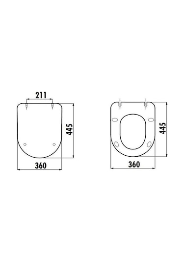 Duck Klozet Kapağı Termop. Amor. Beyaz
