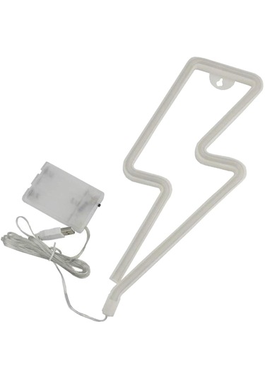 Homyl Yıldırım Neon Tabelalar Usb Led Gece Lambası Duvar Mor Mor