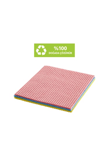 Vileda Sünger Bez Pembe 3'lü 18 x 20 CM